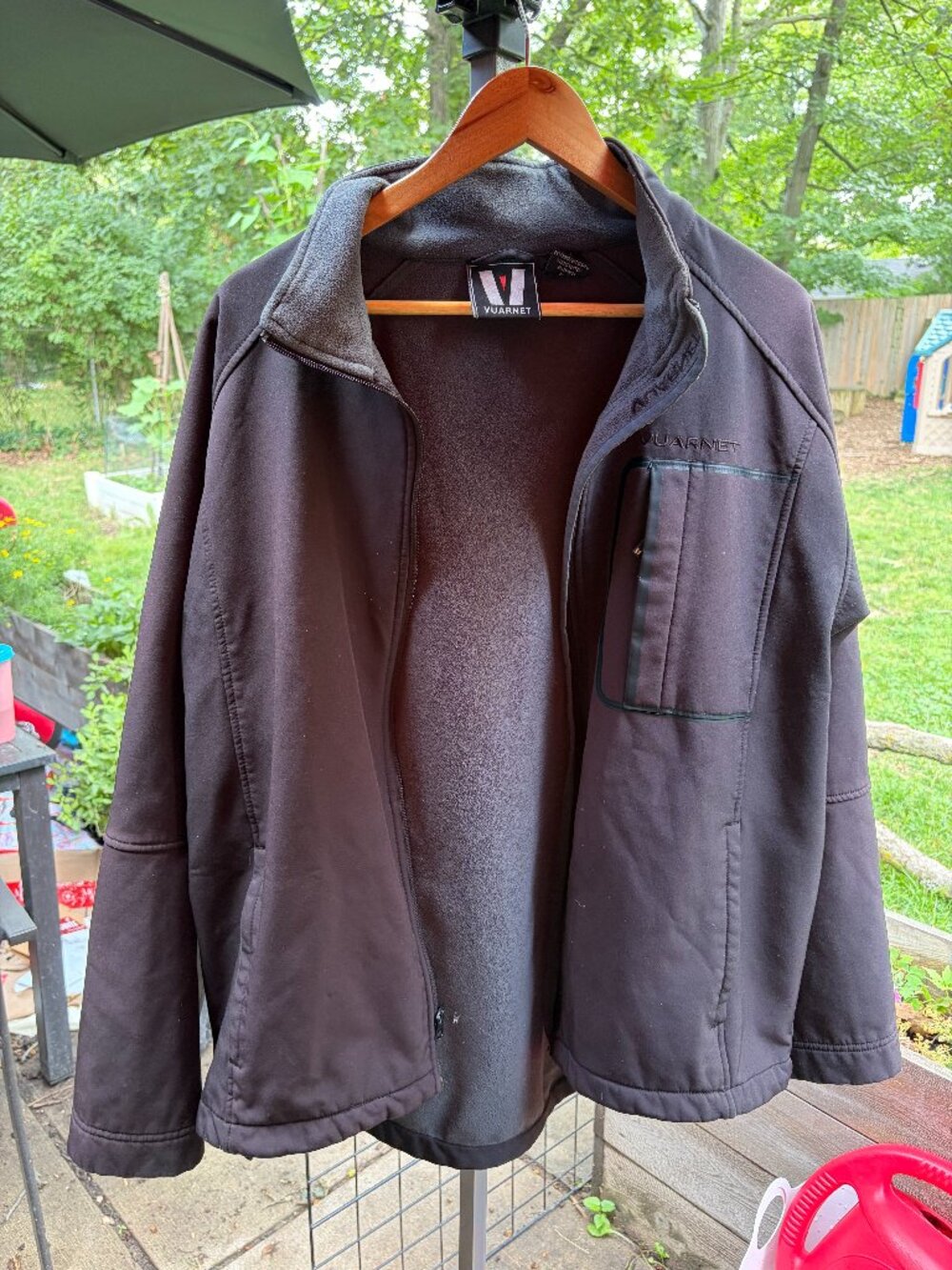 Vintage Vuarnet France Polartec Softshell Fleece Jacket Black